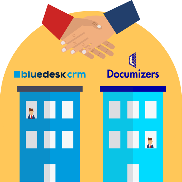 Samenwerking Bluedesk CRM en Documizers