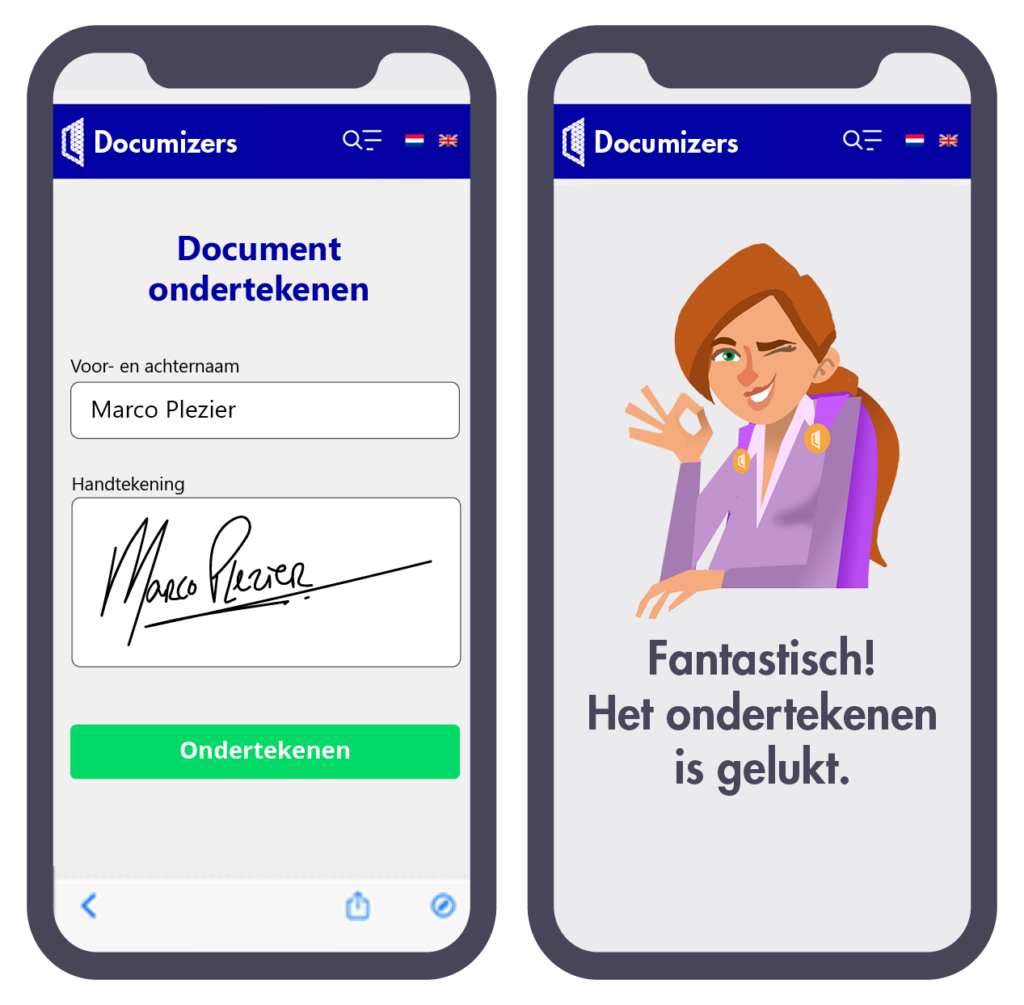 Digitaal ondertekenen mobiel