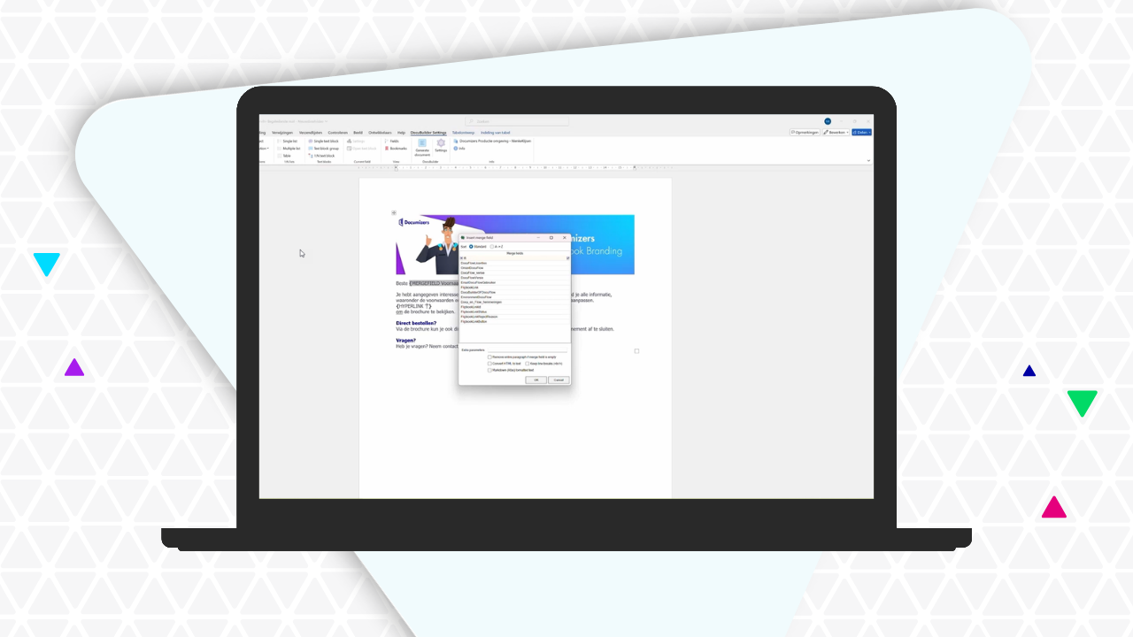 Instructievideo - Mergevelden plaatsen in een hyperlink